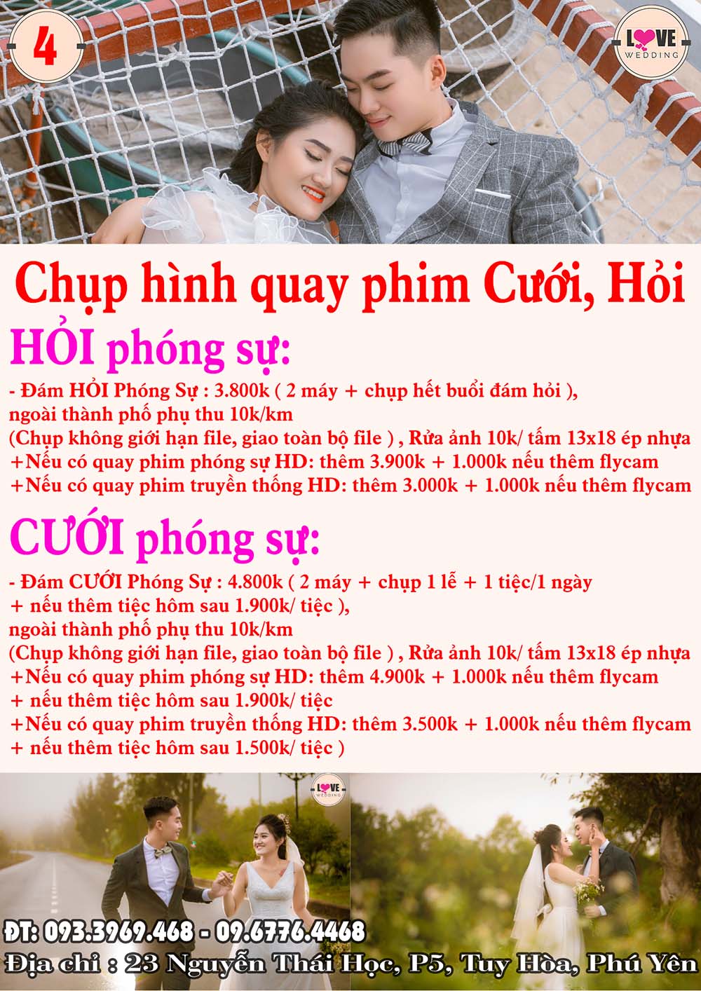 bang bao gia chup anh cuoi tuy hoa phu yen 4 chup quay phong su le